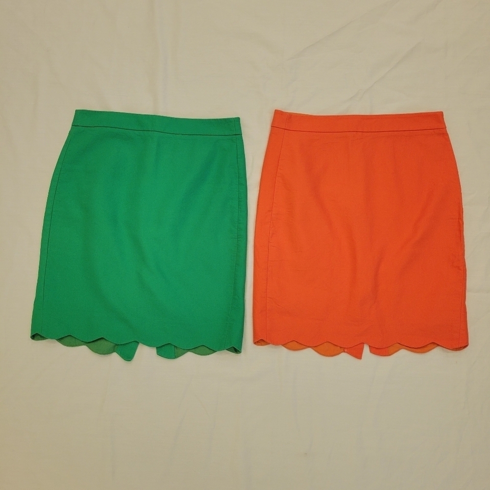 J.CREW scalloped hem skirt bundle size 29" Waist - Picture 2 of 7